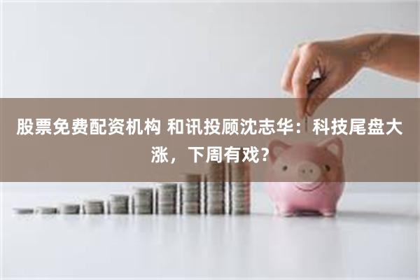 股票免费配资机构 和讯投顾沈志华：科技尾盘大涨，下周有戏？